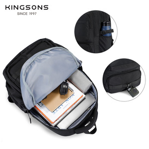 Kingsons Women's <b>Backpack</b> Lightweight 20-35L <b>Business</b> Travel Solid Color Splicing Design Shoulder Strap - Product Image 3