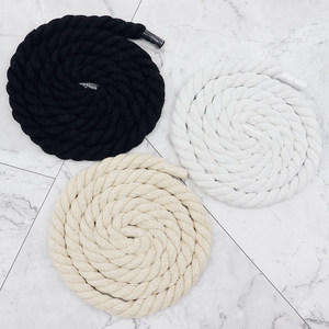 Lacets en coton de haute qualité personnalisés de 10 à 12 mm, couleur unie, torsadés, en <span class=keywords><strong>corde</strong></span> de chanvre ronde, universels pour toutes les chaussures, durables, antidérapants - Product Image 4