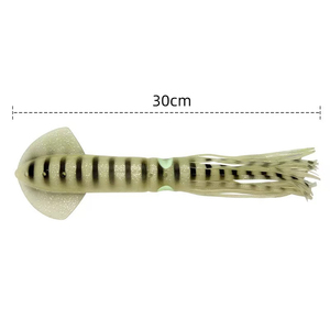 طُعم صيد الحبار الملون بطول 30 سم، يتوهج في الظلام، مجموعة طُعم الحبار والأخطبوط بألوان متنوعة، طُعم صيد ناعم - Product Image 4