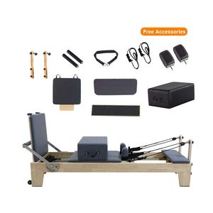 Équipement de yoga et de pilates sur mesure, machine d'exercice de haute qualité pour le renforcement du tronc, facile à assembler, en bois de chêne blanc, pilates reformer réglable - Product Image 1