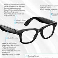 Gafas inteligentes W620PRO de 13MP con cámara de la más alta definición 4K, gafas con lentes fotocromáticas, gafas con IA para hombre