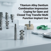 Dentium Super Line Compatible Impression Coping en alliage de titane, conception combinée pour transfert sur plateau ouvert et fermé
