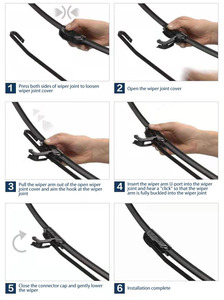 Essuie-glaces General Motors - Essuie-glaces sans armature - <span class=keywords><strong>Bande</strong></span> <span class=keywords><strong>de</strong></span> caoutchouc en forme <span class=keywords><strong>de</strong></span> U pour essuie-glaces - Product Image 5