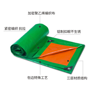 Shengde Waterproof PE Tarpaulin 6.0-7.0mm Thick Outdoor Use Green Color - Product Image 3