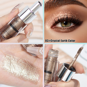 Sombra de ojos líquida brillante Brillo de larga duración Resistente a las arrugas Secado rápido Fácil de aplicar con 10 colores - Product Image 3