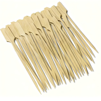Logo personnalisé 18cm pagaie brochette compostable Teppo bambou brochette bâtons pour charbon de bois griller écologique