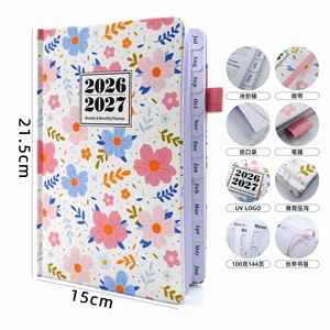 Carnet promotionnel multifonction moderne A5 2026 2027 – Agenda hebdomadaire anglais avec logo personnalisé - Product Image 4