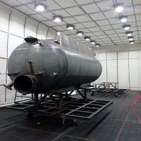 Salle de sablage personnalisée avec certification CE, système de circulation pneumatique des scories, facile à utiliser pour la décapage de la rouille des structures en acier