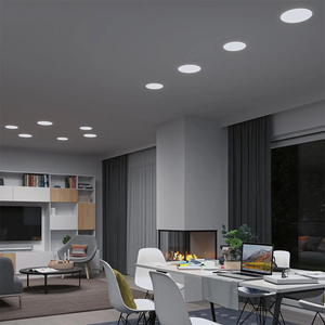 แผงไฟ LED ทรงกลม 6 วัตต์ 3000K, ดีไซน์บางเฉียบ, แสงสีขาวอบอุ่น, เหมาะสำหรับพื้นที่ภายในและประหยัดพลังงาน - Product Image 2