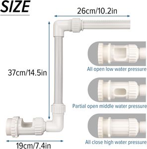 Fontaine réglable pour <span class=keywords><strong>piscine</strong></span>, cascade pour piscines <span class=keywords><strong>hors</strong></span> <span class=keywords><strong>sol</strong></span>/enterrées, accessoire de baignoire en ABS - Product Image 6
