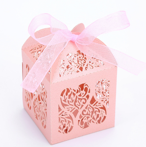 Hot sale small folding party favor paper box candy chocolate cake gift packaging box for wedding