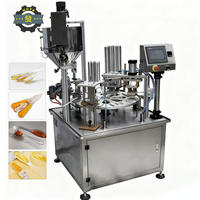Machine d'emballage automatique pour cornets de crème glacée, gelée, gobelets, cafetière, remplissage, scellement, emballage intégré JIAHE