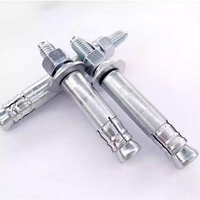Boulon d'ancrage pour cadre de portail en acier au carbone zingué, tailles M6 à M12, pour fixation de charnières de portail