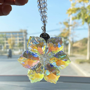 Crystal Flower Suncatcher Christmas Snowflake Crystal <b>Car</b> Hanging <b>Ornament</b> - Product Image 2
