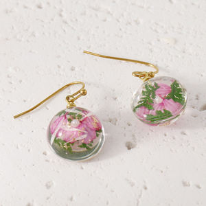 <span class=keywords><strong>Orecchini</strong></span> Pendenti Multicolore con Fiori <span class=keywords><strong>della</strong></span> <span class=keywords><strong>Vita</strong></span> dell'<span class=keywords><strong>Albero</strong></span>, Charm in Resina, <span class=keywords><strong>Orecchini</strong></span> con Fiori Essiccati, <span class=keywords><strong>Orecchini</strong></span> Floreali con Fiori Pressati per Donne - Product Image 6