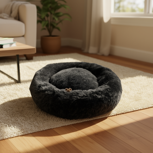 Cuccia per Cani di Lusso in Velluto Nero Pavone 60*60CM YM4280D - Product Image 2