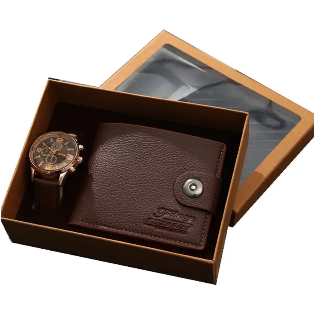 2020 Hot sell Men's Gift Set Watch belt /wallet Sets Business Gift Sets