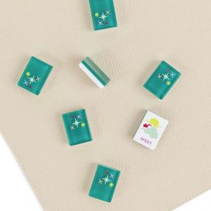 Personalized PU Leather Mahjong <b>Playing</b> Mat 33*33 Inch Reversible Mahjong Game <b>Card</b> Table Mat Travel Nonslip Mahjong Accessory - Product Image 3
