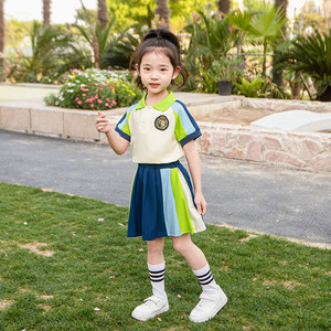 Ensembles d'uniformes scolaires d'été unisexes pour enfants - Polyester/coton - Tissu en coton - Pour les journées sportives et les cérémonies de remise de diplômes - Product Image 5