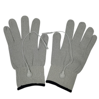Gants de massage magnétiques conducteurs antibactériens ALLESD à dix doigts avec fibres d'argent pur