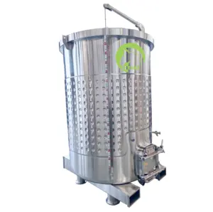 Stainless steel 3000L conical wine fermenter 30HL cooled Variable Capacity Tank vessel with Floating Lid