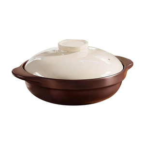 Clay Pot Stew Pot 1.3L 2.1L 2.8L 3.6L Heat Resistant For Household Cooking With Lid For Soup And Stew - Product Image 2