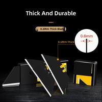 Couteau utilitaire trapézoïdal en acier PERCE, pliable, type T, pour papier peint, tapis, coupe-câbles robuste pour électriciens, épaisseur 0,63 mm