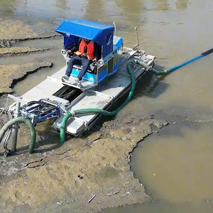 Véhicule amphibie de nettoyage de boues à bras télescopique, moteur diesel, capacité 130 m³/h pour la gestion des déchets industriels en lagune - Product Image 1