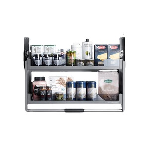 Armoire de rangement murale Unihopper avec paniers coulissants, étagères à double niveau, accessoire pour armoire de cuisine - Product Image 2