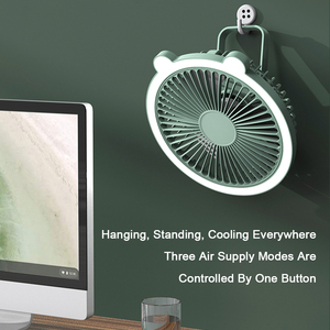 Nuevo Ventilador Mini Recargable para Exteriores 2025, Nuevo Diseño, Lindo Ventilador USB Portátil con Luz LED de Plástico, en Inglés, para el Verano - Product Image 2