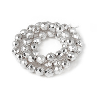Perles facettées plaquées pierre de galbe noire pour la fabrication de bracelets, accessoires de bijoux faits à la main DIY