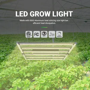 Luz led de cultivo de alta potencia, tablero pro ip65 lux, dlc, 630w, 1000w, 6000k, envío rápido