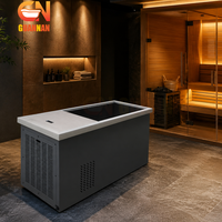 Baignoire froide commerciale avec système de refroidissement intégré, bain de glace en acier inoxydable pour spa, salle de sport et hôtel