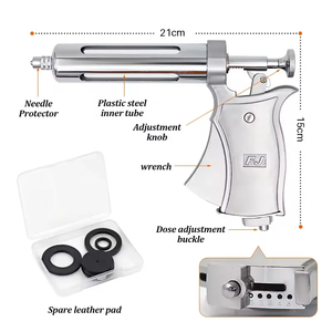 Chất lượng cao động vật và bác sĩ thú y sử dụng thú y kim loại tự động ống tiêm 30ml với điều chỉnh tính năng liên tục ống tiêm súng - Product Image 6