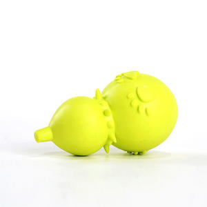 Production de masse en usine TPR Green Gourd-Shaped Pet Toys 12.5 cm Dog Interactive Chew Toys - Product Image 2
