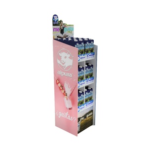 Custom Cardboard Bottle Floor Display <b>Stand</b> for Supermarkets Promotional Energy Milk <b>Drink</b> Cardboard Coffee Display <b>Stand</b> - Product Image 3