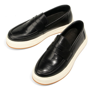 Mocasines de cuero lavado para hombre, zapatos sin cordones con punta redonda, zapatos casuales acolchados para skate, tallas 38 39 40 41 42 43 44 - Product Image 4