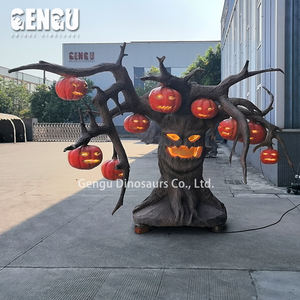 Haute Simulation Animatronic Arbre Halloween Citrouille Arbre Halloween Citrouille Lumière Décorations - Product Image 2