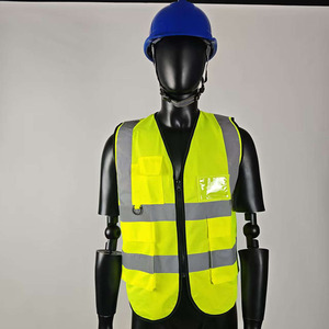 Reflective Safety Vest Jacket ANSI Class 2 EN ISO Class 2 <strong>Work</strong> <strong>Clothes</strong> for <strong>Construction</strong> Site Safety Customized Logo Breathable - Product Image 2