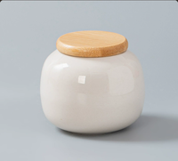 Urne funéraire en céramique pour animaux de compagnie, motif panda mignon, avec couvercle en bambou, hermétique, mini urne commémorative pour cendres d'animaux, pour oiseaux, perroquets, hamsters, petits chiens, chats