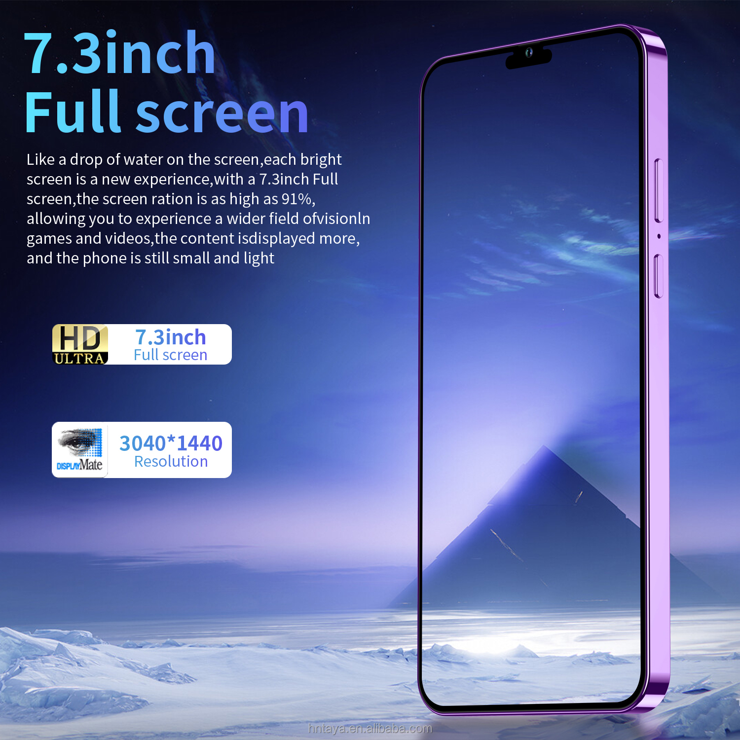 Fast drop ship Original i 14 pro max unlocked cell phone 7.3 inch Big Screen 12GB + 512GB Dual SIM Android 5G smart mobile phone