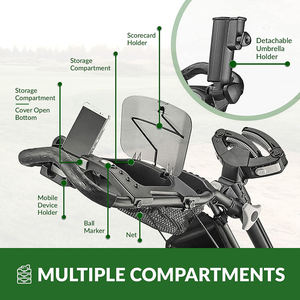 Chariot de golf pliable de haute qualité, facile à transporter, léger, 3 roues avec frein à pied, modèle AZ02, marque OEM - Product Image 3