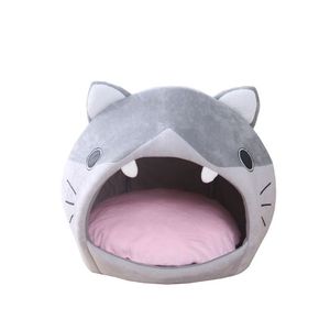Cat <b>House</b> Round Animal Pattern Pet <b>Bed</b> PP Cotton Washable Winter Warm For Cat Size S M L - Product Image 5