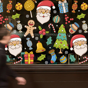 Tùy Chỉnh Tĩnh Cling Giáng Sinh Vinyl Sticker In Cửa Sổ Decal UV Dán Kính Tùy Chỉnh Anime Đồ Họa - Product Image 2