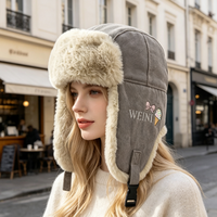 Chapeau d'hiver unisexe de luxe en gros avec logo personnalisé, motif rayé et léopard, 100% coton, haute qualité