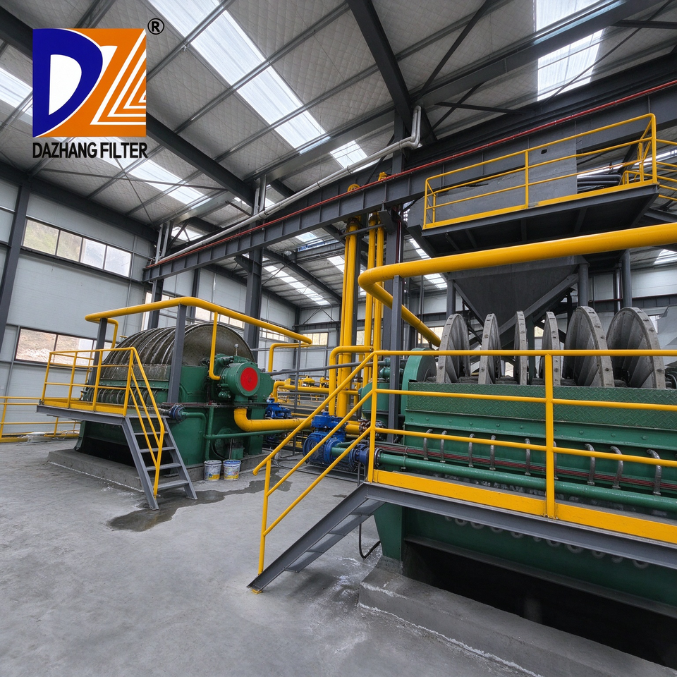 Vacuum Packing Process High Efficiency Disc Vacuum Filter Quartz Sand Slurry Dewatering ...