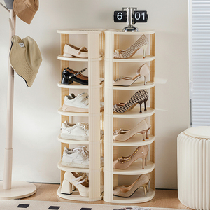 Organizador de almacenamiento de Zapatero de plástico de 9 capas con diseño de esquina que ahorra espacio - Product Image 6
