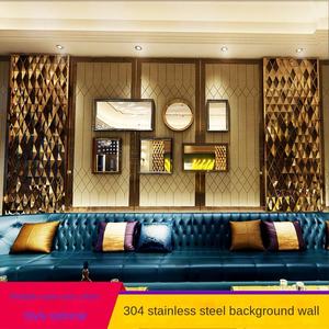 Mosaïque murale 3D en acier inoxydable de style européen moderne, motif diamant, pour chambre, salle de bain, cadre de miroir de porte KTV, fond de mur de bar TV - Product Image 5