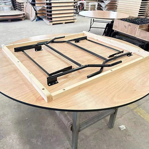 Bán Buôn 150 Cm 60 Inch Tiệc Cưới Ăn Uống Có Thể Gập Lại 5ft Vòng Gỗ Gấp Bảng Cho Các Sự Kiện - Product Image 3