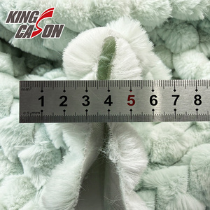 KINGCASON Usine chinoise – Nouveaux designs populaires – Peignure simple face confortable – Fausse fourrure de lapin jacquard tie-dye 13 mm pour couvertures - Product Image 4